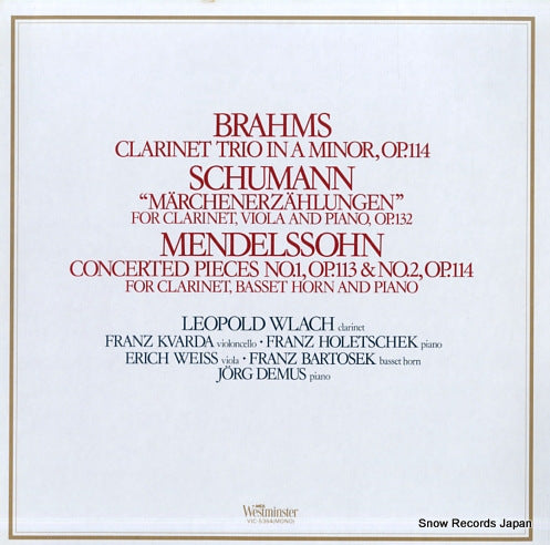 WLACH, LEOPOLD brahms; clarinet trio in a minor, op.114 VIC-5364
