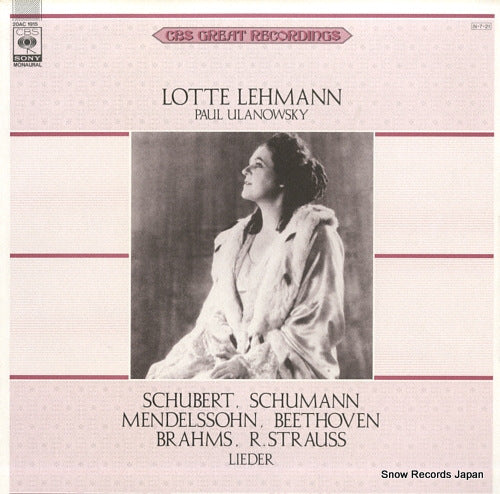 LEHMANN, LOTTE schubert; die jung nonne 20AC1915