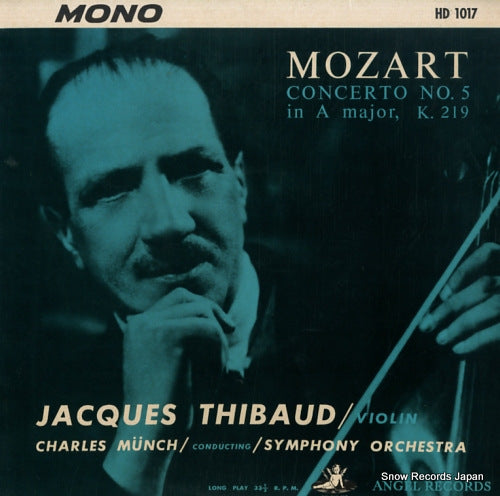 THIBAUD, JACQUES mozart; concerto no.5 in a major, k.219 HD1017