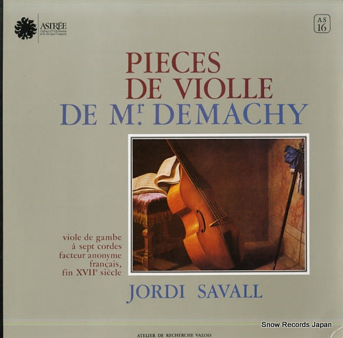 SAVALL, JORDI pieces de violle AS16