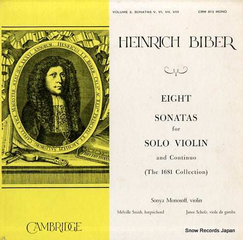 MONOSOFF, SONYA biber; volume 2 sonatas v, vi, vii, viii CRM813