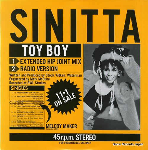 SINITTA toy boy(extended hip joint mix) SLP-2