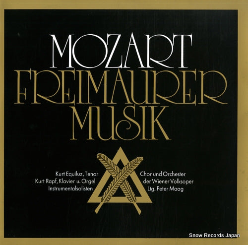 MAAG, PETER mozart; freimaurer musik FSM33006/7