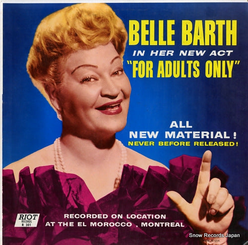 BARTH, BELLE in her new act "for adults only" R301