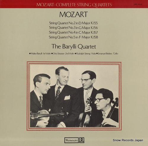 BARYLLI QUARTET, THE mozart; string quartet no.2 in d major k.155 IWB-5032