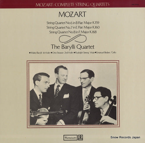 BARYLLI QUARTET, THE mozart; string quartet no.6 in b flat major k.159 IWB-5033