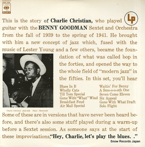 CHRISTIAN, CHARLIE with the benny goodman sextet and orchestra 20AP1456