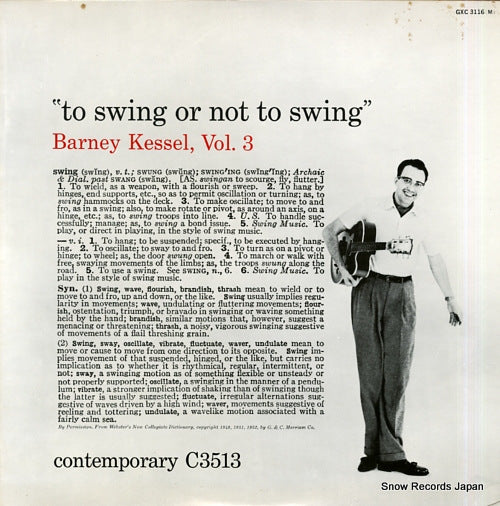 KESSEL, BARNEY to swing or not to swing GXC3116(M)