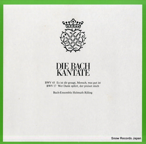 RILLING, HELMUTH bach; bwv 45 es ist dir gesagt mensch was gut ist 98.734