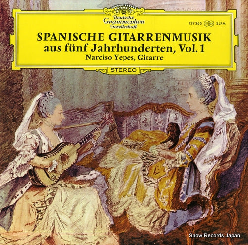 YEPES, NARCISO spanische gitarrenmusik aus funf jahrhunderten, vol.1 139365SLPM