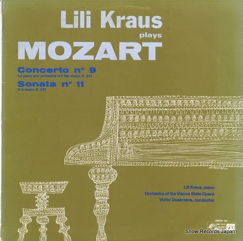 KRAUS, LILI mozart; piano concerto in e flat major k.271 SMS-2191