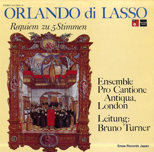 TURNER, BRUNO orland di lasso; requiem zu 5 stimmen missa pro de functis 5 vocum ULX-3041-H