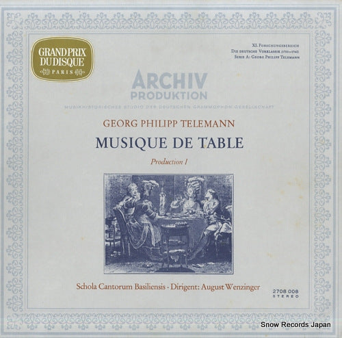 WENZINGER, AUGUST telemann; musique de table production 1 2708008