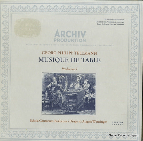 WENZINGER, AUGUST telemann; musique de table production 1 2708008