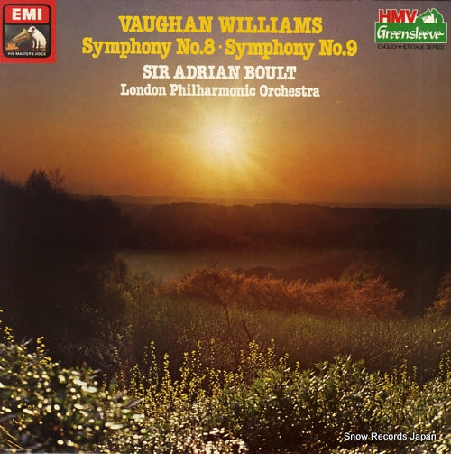 BOULT, SIR ADRIAN vaughan williams; symphony no.8 & 9 ED2902391