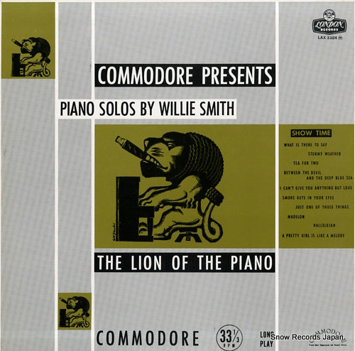 SMITH, WILLIE "THE LION" piano solos by willie smith, the lion of the piano: show time LAX-3304