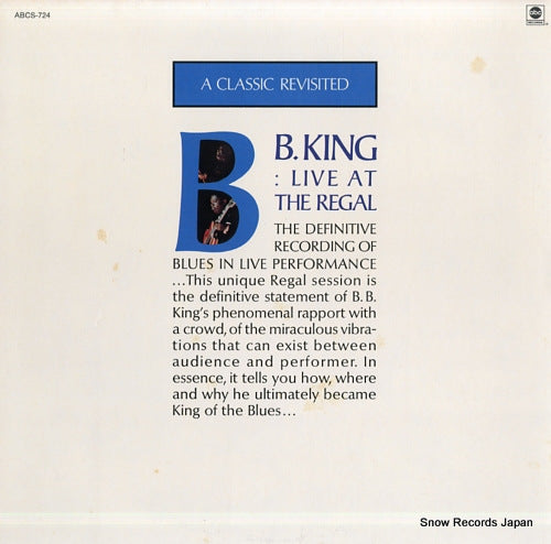 KING, B.B. live at the regal ABCS-724