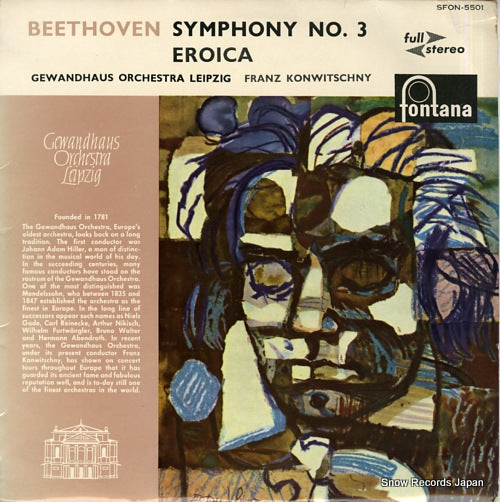 KONWITSCHNY, FRANZ beethoven; symphony no.3 in e-flat major, op.55 "eroica" SFON-5501