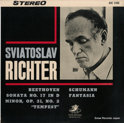 RICHTER, SVIATOSLAV beethoven; sonata no.17 in d minor, op.31, no.2 "tempest" ASC5105