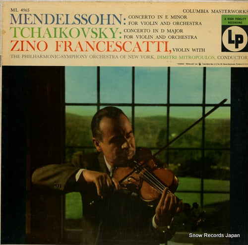 FRANCESCATTI, ZINO mendelssohn; concerto in e minor for violin and orchestra ML4965