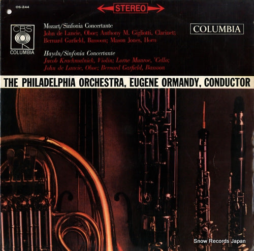 ORMANDY, EUGENE mozart; sinfonia concertante in e-flat major, k.297b OS-244
