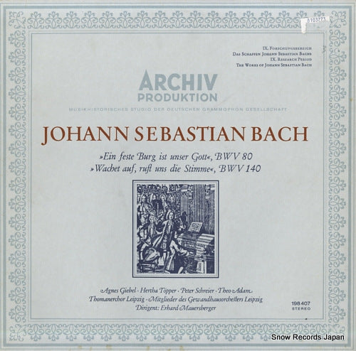 MAUERSBERGER, ERHARD bach; cantatas 198407