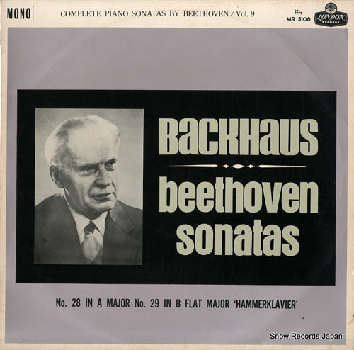 BACKHAUS, WILHELM beethoven; complete piano sonatas=vol.9 MR5106
