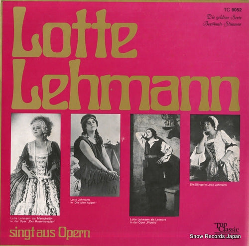 LEHMANN, LOTTE singt aus opern TC9052