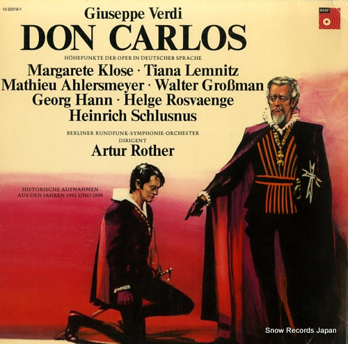 ROTHER, ARTUR verdi; don carlos, h&#246;hepunkte der oper in deutscher sprache 1022318-1