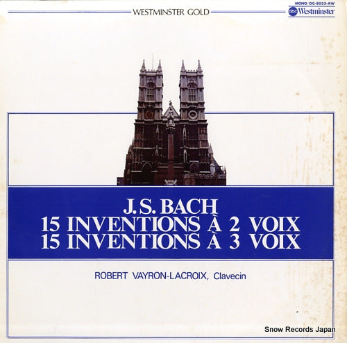 VAYRON-LACROIX, ROBERT bach; 15 inventions a 2 voix OC-8033-AW