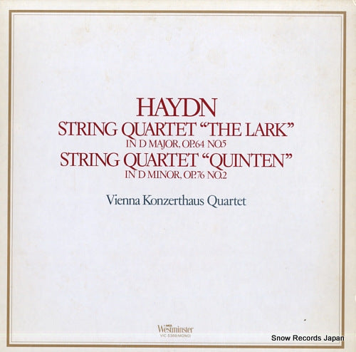 VIENNA KONZERTHAUS QUARTET haydn; string quartet "the lark" in d major, op.64 no.5 VIC-5366