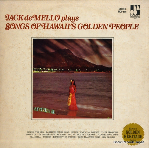 DE MELLO, JACK songs of hawaii's golden people MOP500