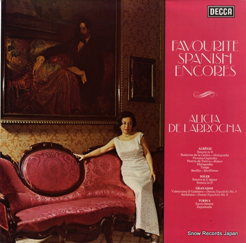 DE LARROCHA, ALICIA favourite spanish encores SXL6734
