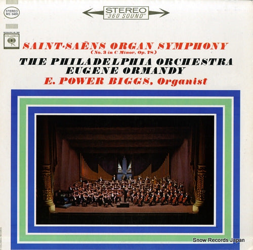 ORMANDY, EUGENE saint-saens; organ symphony (no. 3 in c minor, op. 78) MS6469