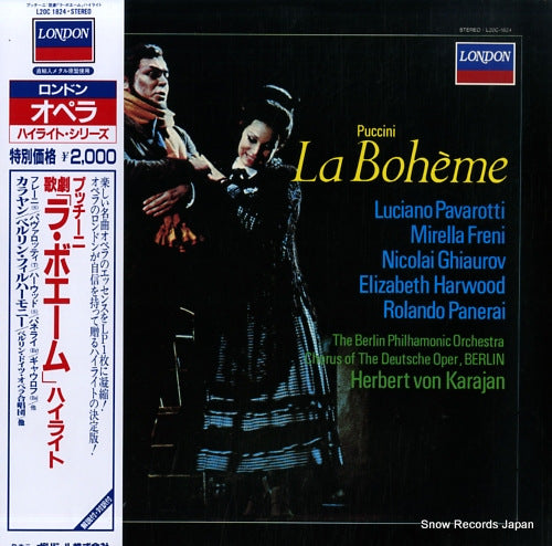 KARAJAN, HERBERT VON puccini; la boheme L20C1824