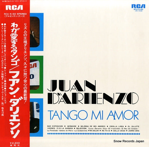 D'ARIENZO, JUAN tango mi amor RCA-5160