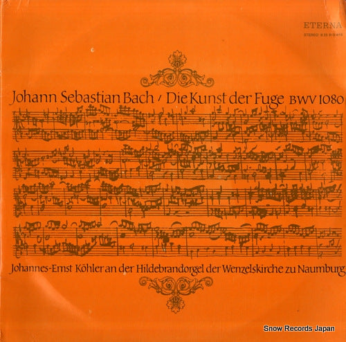 KOHLER, JOHANNES-ERNST bach; die kunst der fuge bwv 1080 825915-916