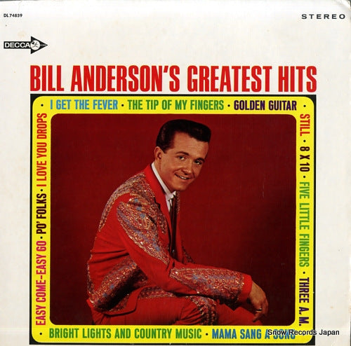 ANDERSON, BILL bill anderson's greatest hits DL74859