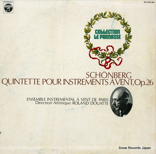 DOUATTE, ROLAND schonberg; quintette pour instrements a vent, op.26 RE-1520-MU