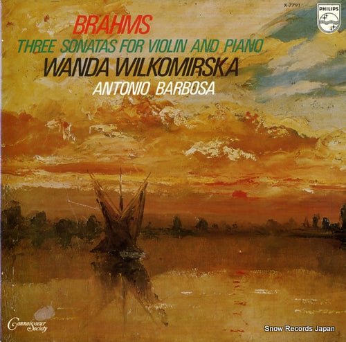 WILKOMIRSKA, WANDA brahms; three sonatas for violin and piano X-7791