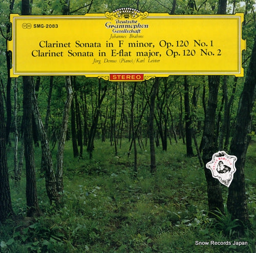 LEISTER, KARL brahms; clarinet sonata in f minor, op.120 no.1 SMG-2083