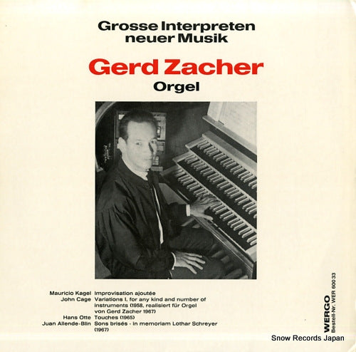 ZACHER, GERD orgel WER-60033