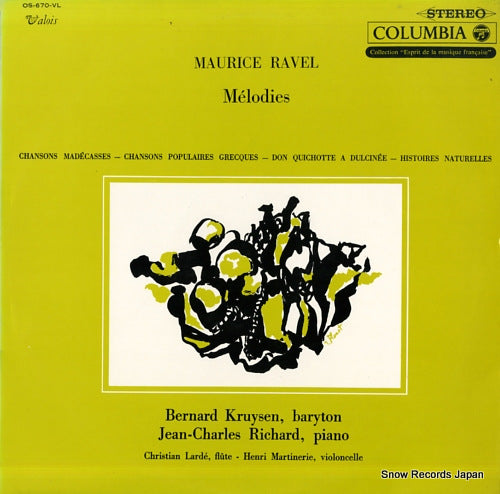 KRUYSEN, BERNARD ravel; melodies OS-670-VL