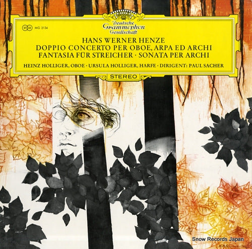 SACHER, PAUL henze; doppio concerto per oboe, arpa ed archi MG2124