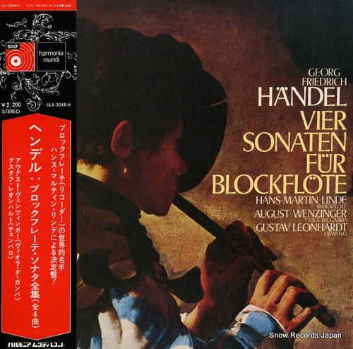 LINDE, HANS-MARTIN handel; vier sonaten fur blockflote ULX-3048-H