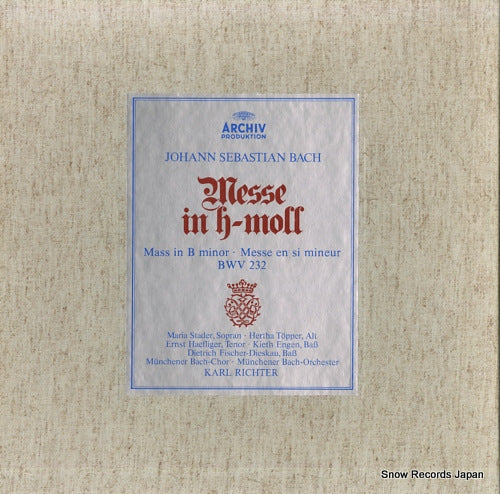 RICHTER, KARL bach; messe in h-moll bwv 232 198190/92/2710001