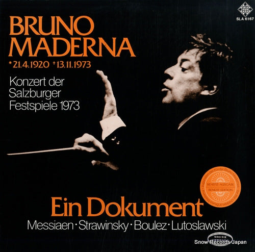 MADERNA, BRUNO bruno maderna ein dokument SLA6167