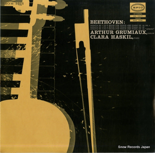 GRUMIAUX, ARTHUR beethoven; sonata no.5 in f major for violin and piano op.24, "spring" BOM1018