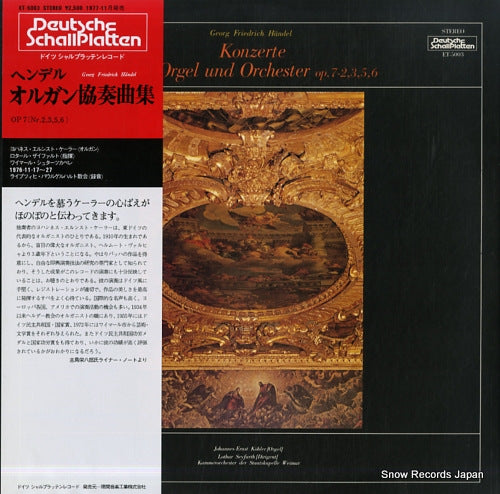 KOHLER, JOHANNES-ERNST handel; konzerte fur orgel und orchester ET-5003