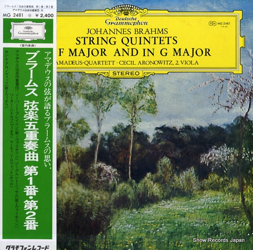 AMADEUS QUARTETT brahms; string quintets in f major and in g major MG2481